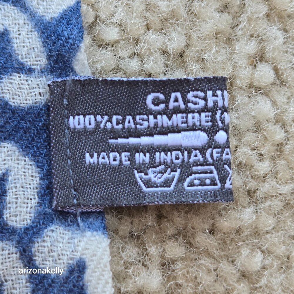 Cashmere Lightweight Scarf Chrysanthemum Dahlia Flower Floral - Picture 3 of 11